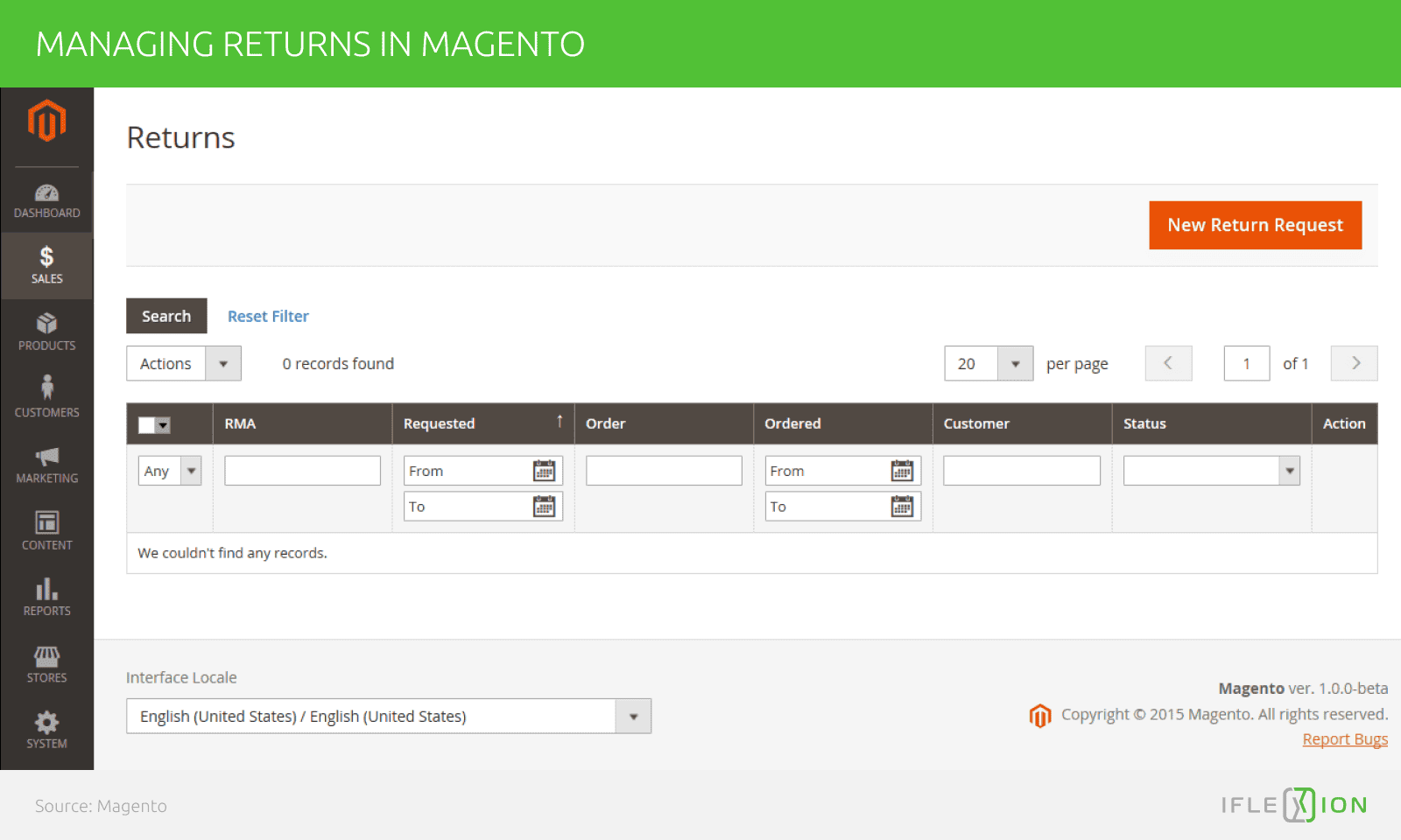 Managing returns in Magento