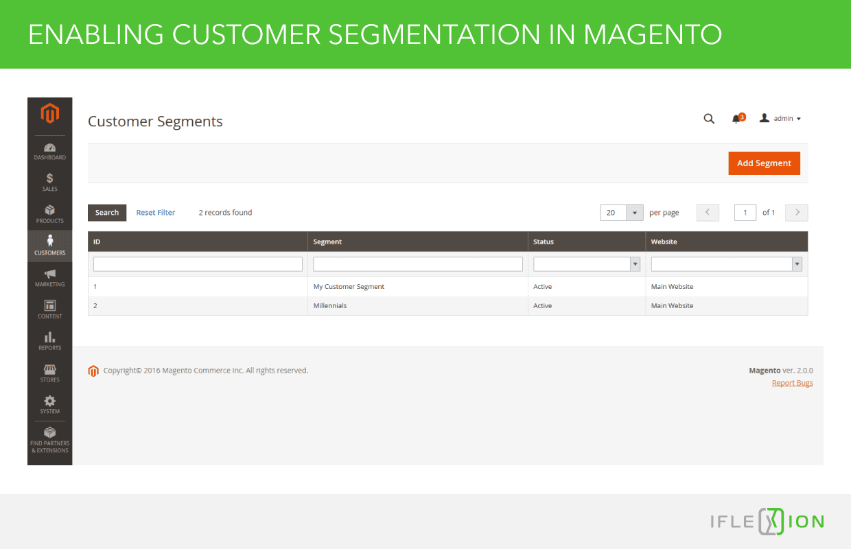 Enabling Customer Segmentation in Magento 