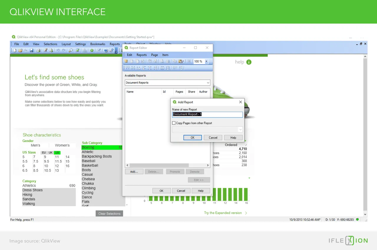 QlikView report interface