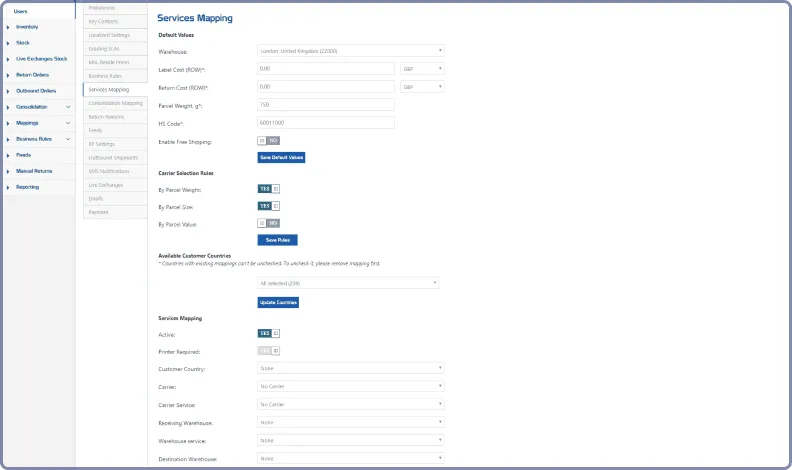 Services mapping