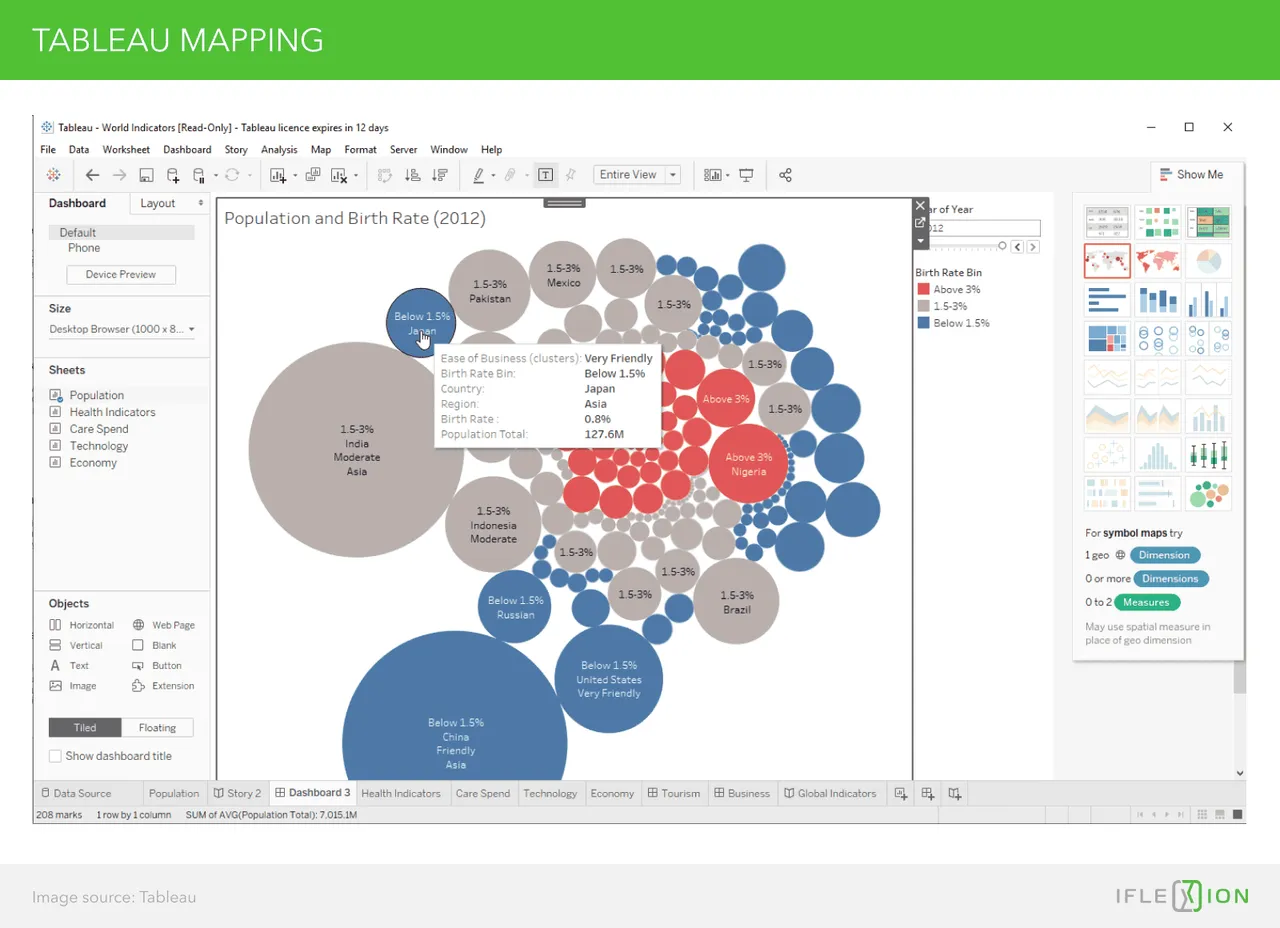 Tableau mapping interface